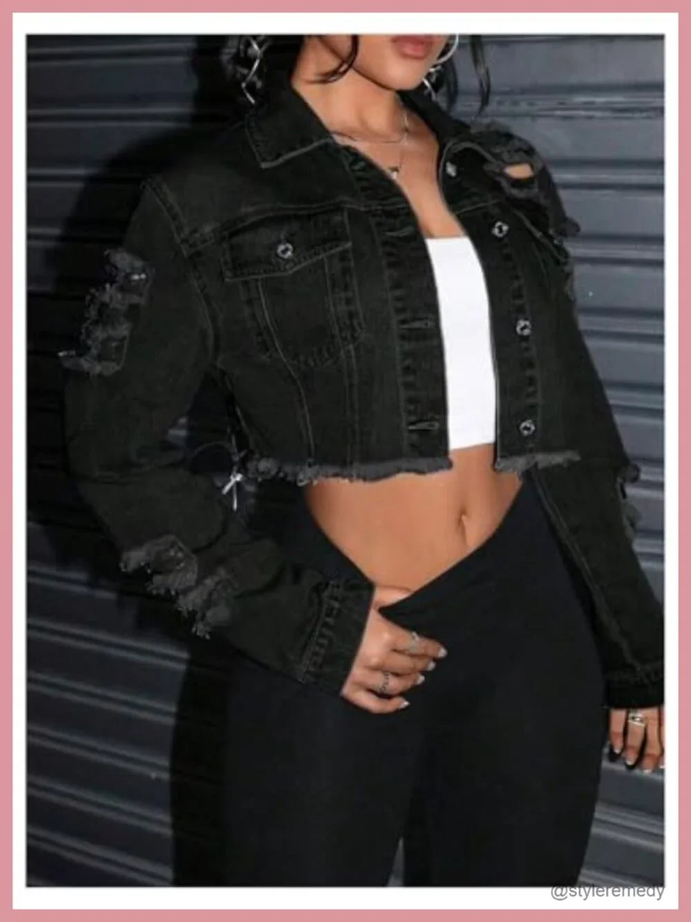 N/A cropped denim